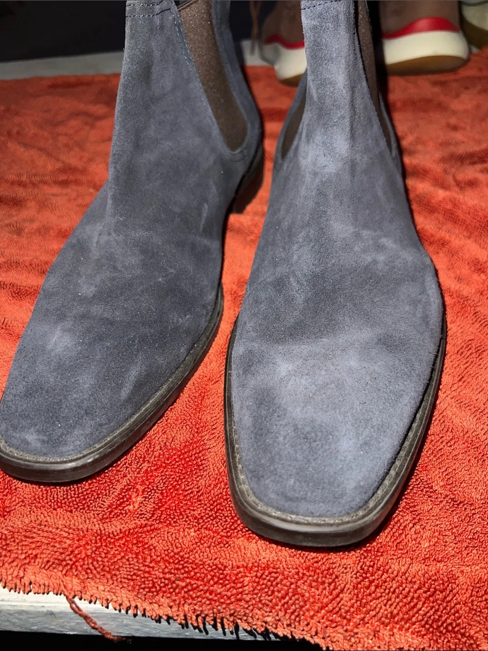 Donald J Pliner Barton 23 Boots Chelsea Blue Suede Size 9 Men’s